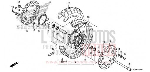 FRONT WHEEL VFR1200XG de 2016